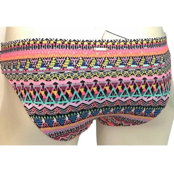 Victoria's Secret Multi Zig Zag Foil The Knockout Bikini Swim Bottom XS - Picture 2 of 2